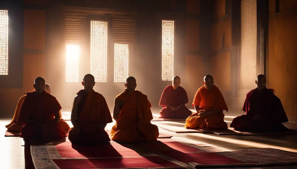 average duration of monk meditation