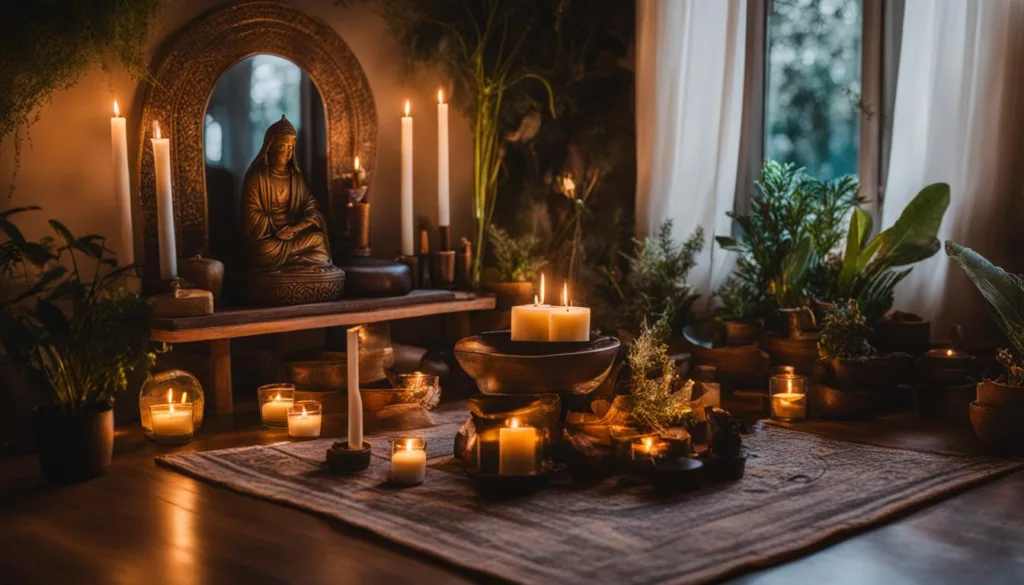 Create a sacred environment for mantra chanting