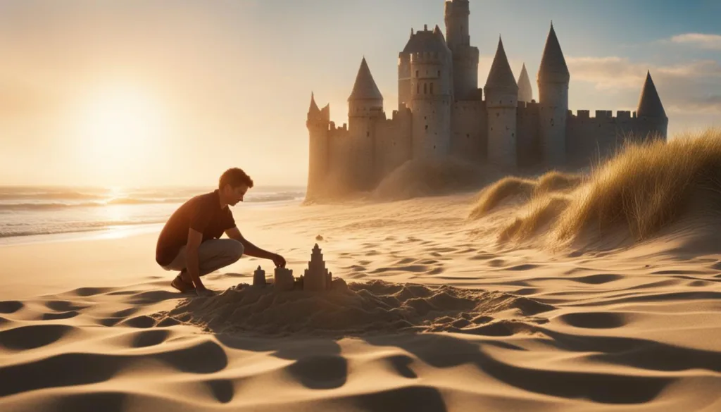 Relaxation through sandcastle building