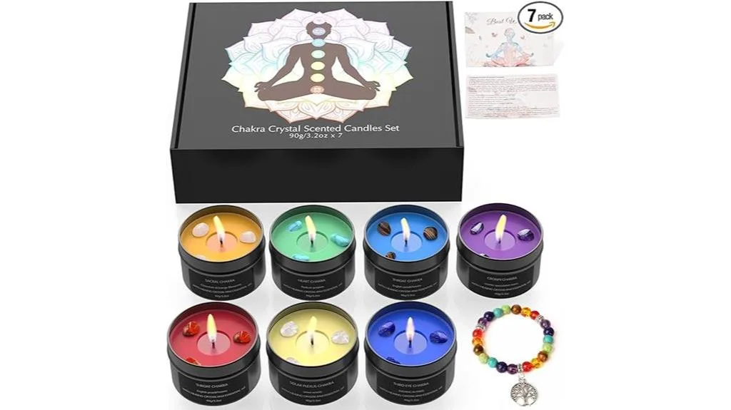 chakra candles for crystal healing