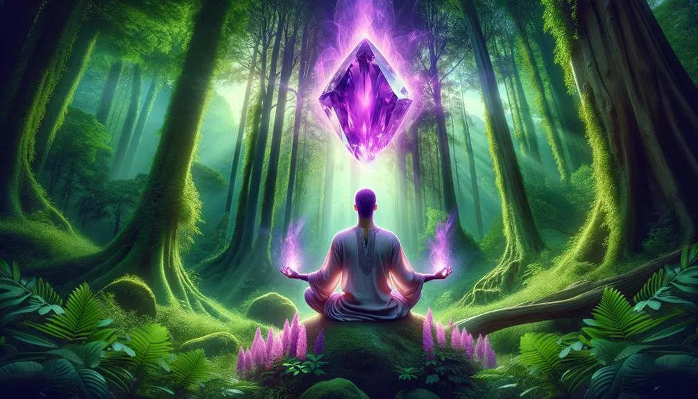 meditating with the violet flame